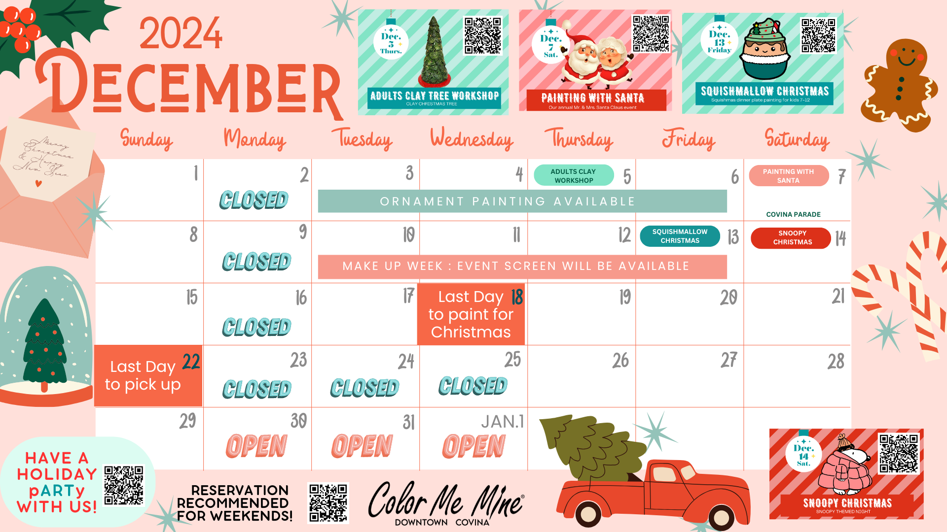 Covina December event calendar