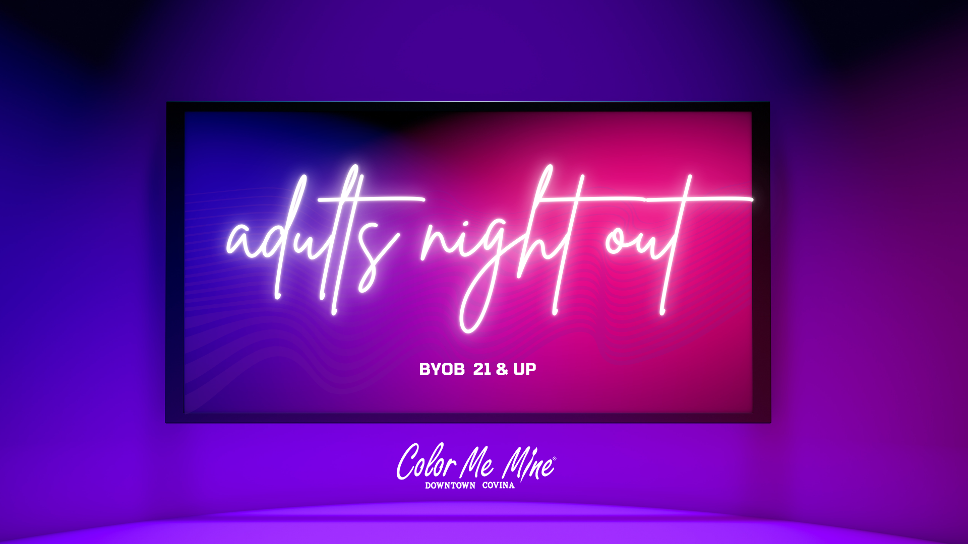 Adults pottery painting night at Color Me Mine Covina