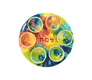 Covina Watercolor Seder Plate