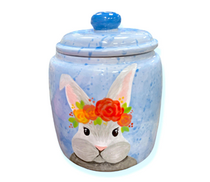 Covina Watercolor Bunny Jar