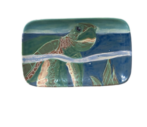 Covina Swimming Turtle Plate