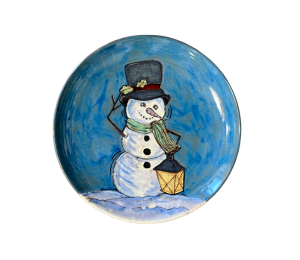 Covina Rustic Glazed Snowman