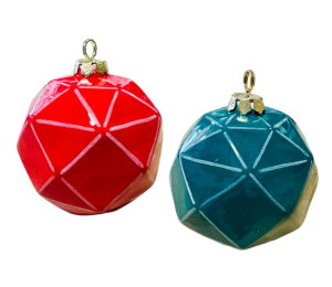 Covina Jewel Toned Faceted Ornament