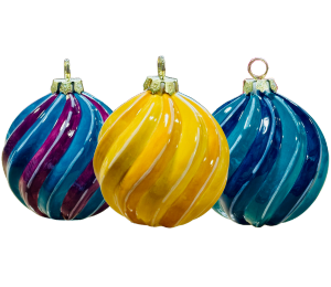 Covina Jewel Toned Spiral Ornament