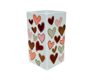 Covina Quilted Heart Vase